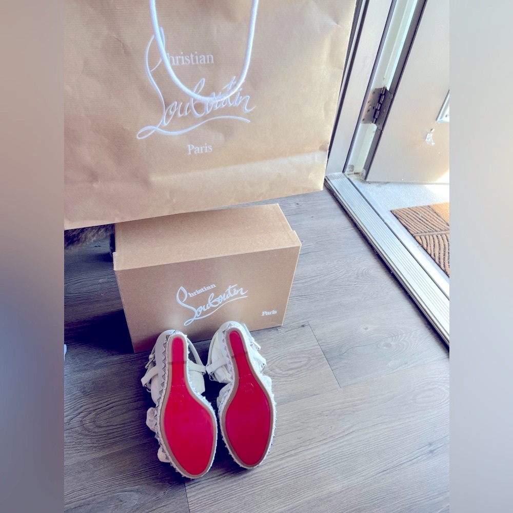 Christian Louboutin Pyraclou Womens Platform & Wedge Sandals w/ box and bag. - Picture 9 of 11